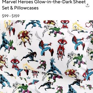 Marvel Heroes Glow-in-the-Dark Toddler Pillowcases (set of 2)